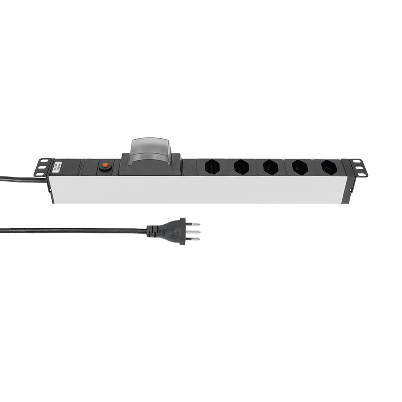 Steckdosenleiste ALU MODULAR SILVER 5xT13 3m mit Digital-Timer si/sw