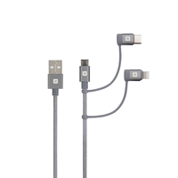 SKROSS 3in1 Lightning Connector + USB-C + Micro-USB 0.3m max. 5V/3A gr