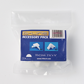 D-Line Set d'accessoires blanc H30015 2x angle intér./éxter.