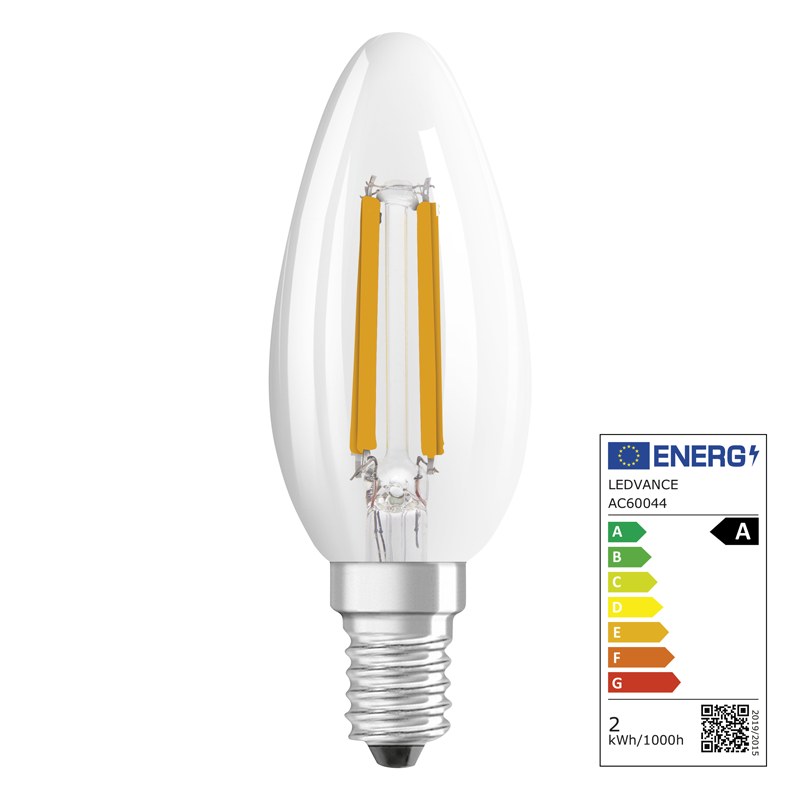 Osram LED Classic B E14 240V 1.2W 255lm WW