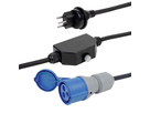 Verlängerung GdV 3x1.5mm2 2m T13-CEE16/3 mit Überstromschutz IP55/IP44