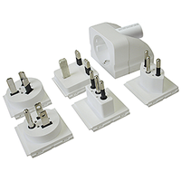 Reiseadapter-Set Europa - World 3-polig max. 6.3A mit Sicherung ws