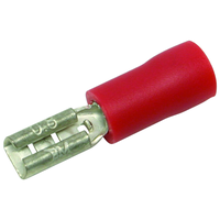 Cosse plate isolée 2.8x0.8mm (0.25-1mm2) rouge UE 6 pcs.