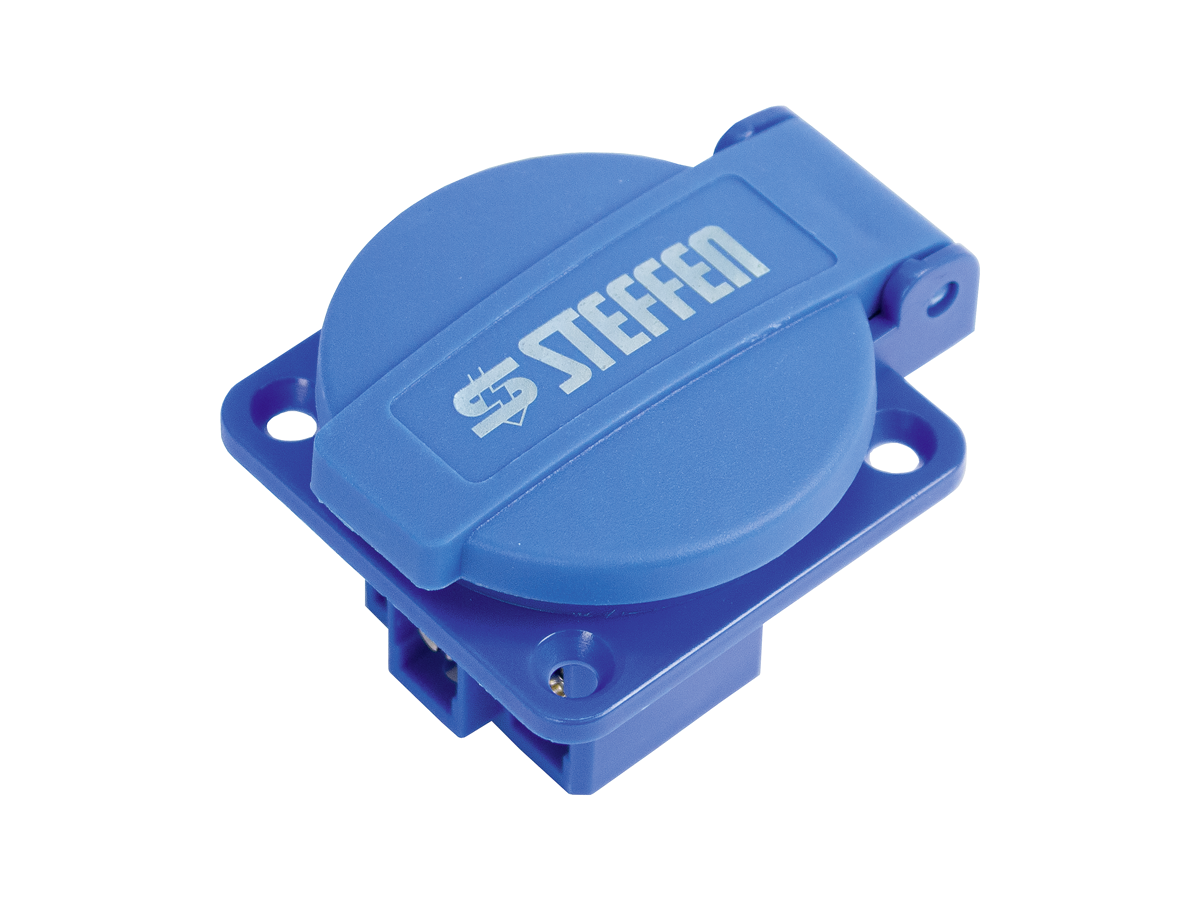 Einbausteckdose T13 IP20 Deckel blau - A. Steffen AG