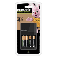 Duracell Chargeur CEF14 4h Charger incl. 2 piles AA et 2 piles AAA 1300mAh