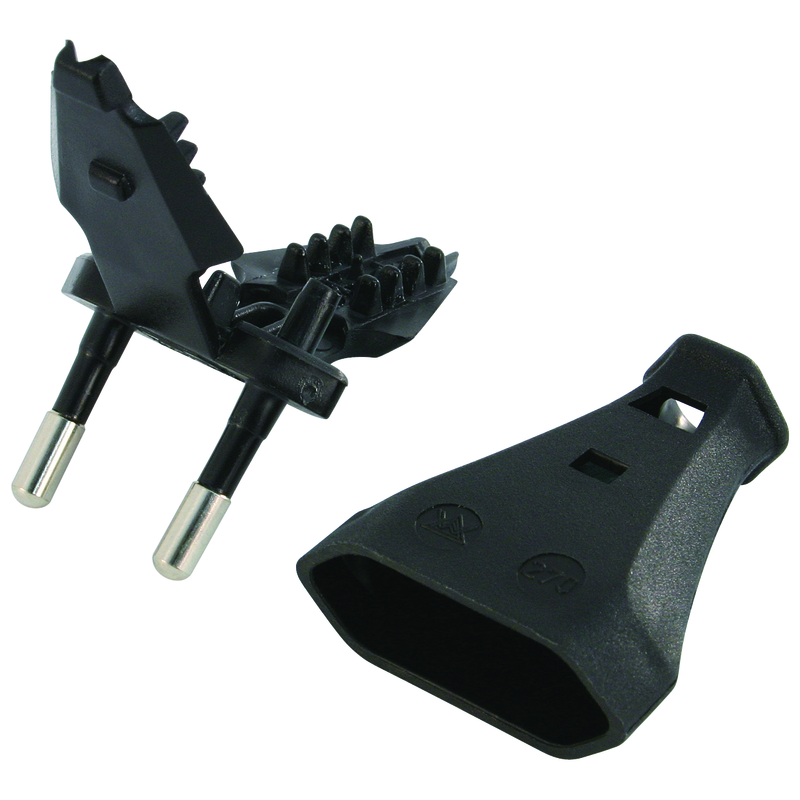 Euro-Stecker sw Rundkabel Beutel a 10 Stk.