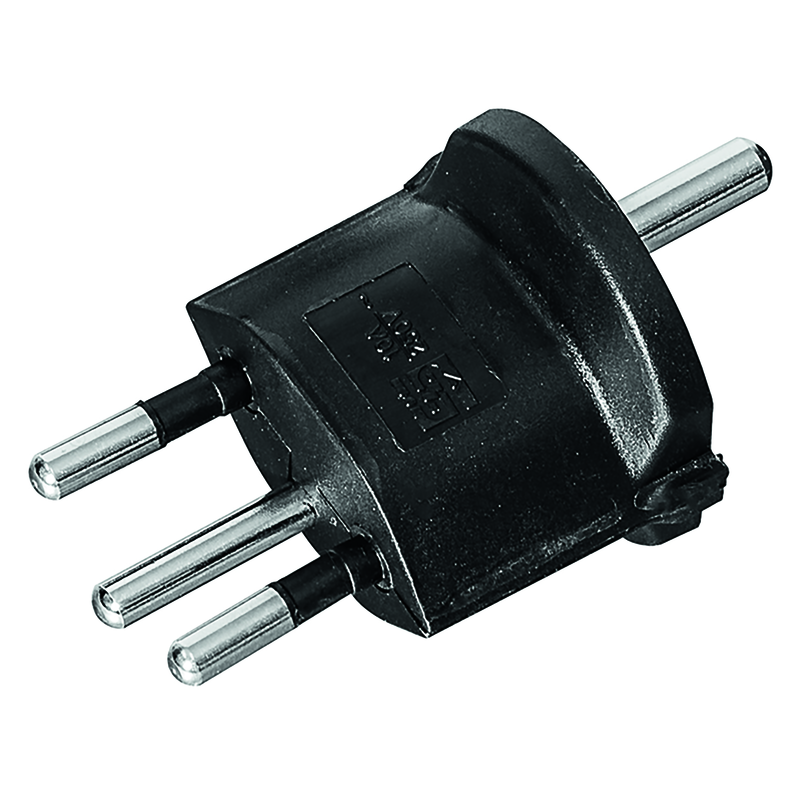 FIX Adapter Deutschland CEE7/7 - Schweiz T12 3-polig sw VPE 100 Stk.