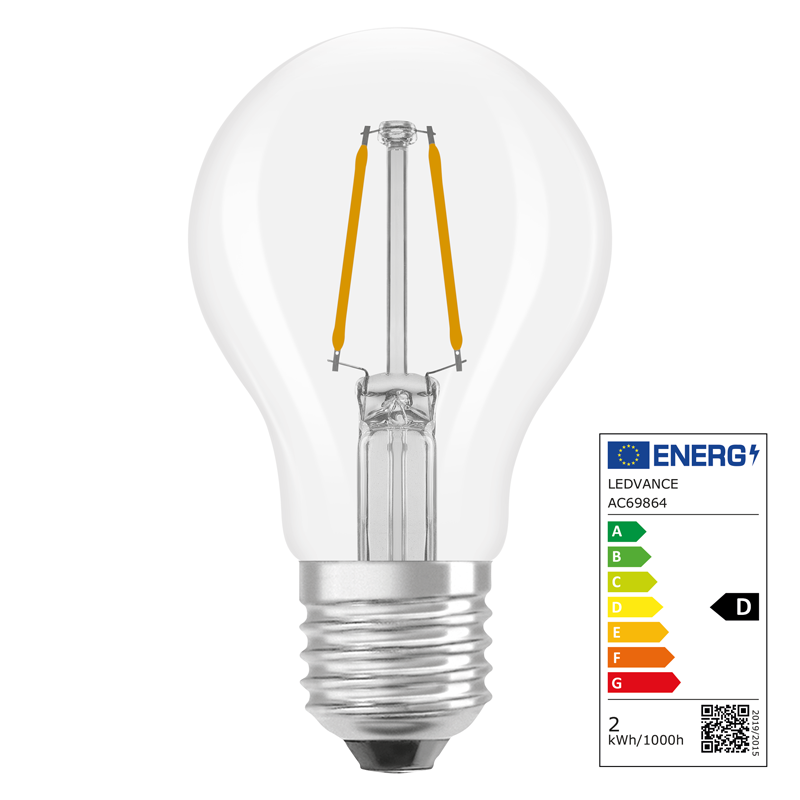 Osram LED Superstar Retrofit Cl. A Filament E27 240V 1.8W (25W) 250lm WW