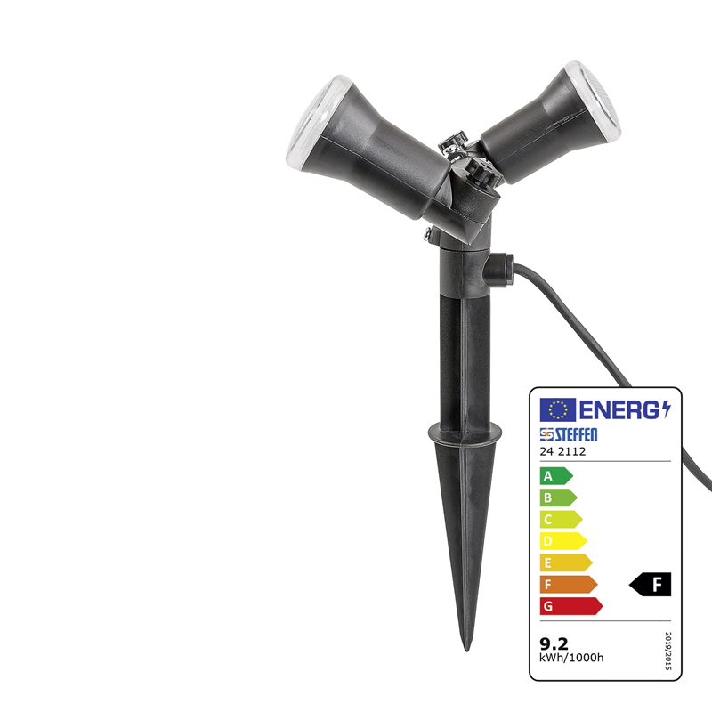 GardenLine Spot mit 2x LED-Lampe 5W (10W) 800Lm 4000K 3m