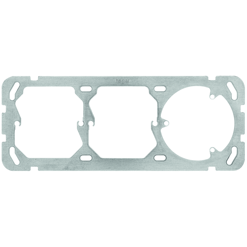 HAGER Piastra di montaggio TRIPLO (1x per presa 3xT13) orizzontale ar