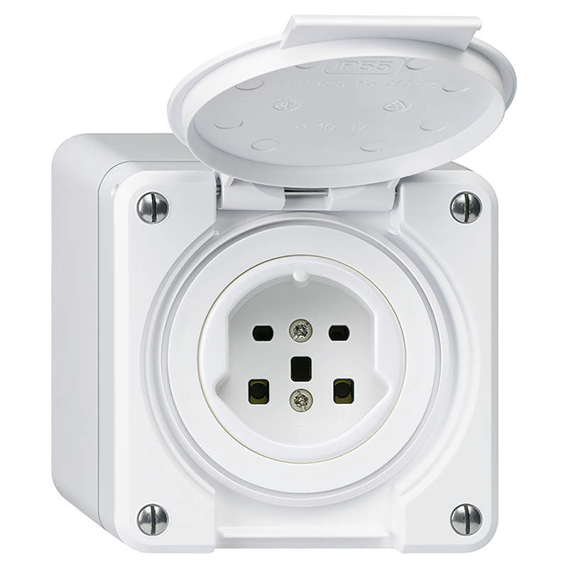 ROBUSTO Presa app. umido 1xT25 (16A/400V) IP21 bi