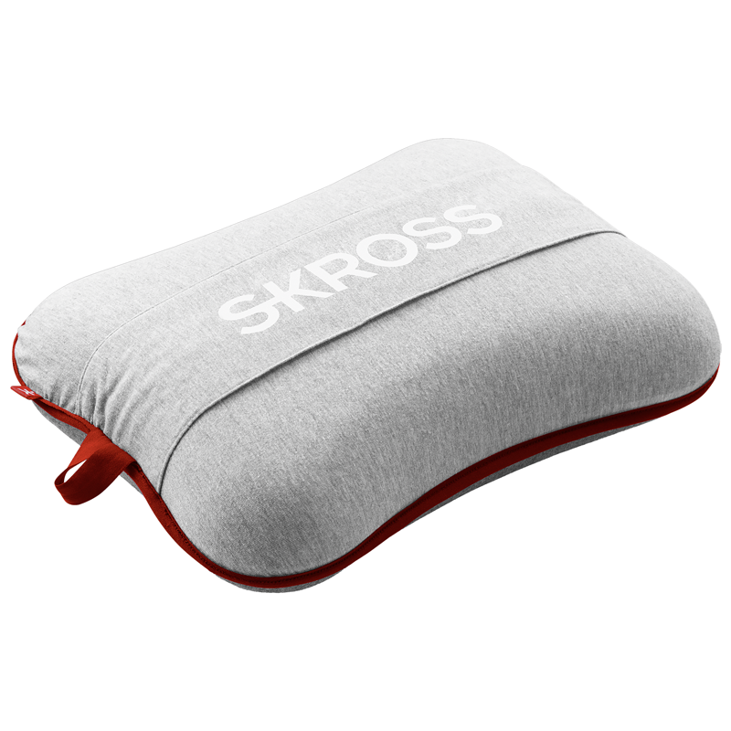 SKROSS Coussin de voyage ''gris foncé avec K blanc''
