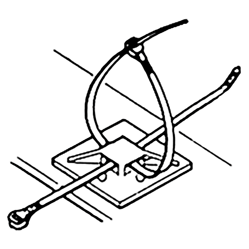 Klebesockel 27x27mm, 4.8mm