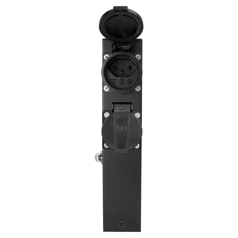 GardenLine Steckdosensäule 4xT13 IP55 mit Überstromschutzschalter