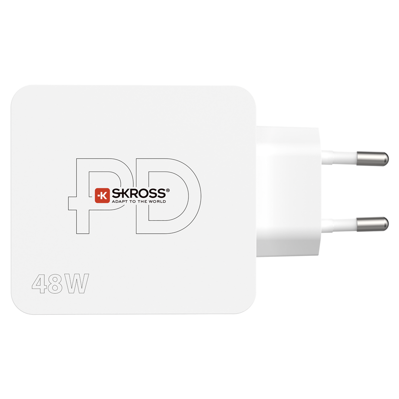 SKROSS Adapt. de charge 48W PD 1xUSB-A + 1xUSB-C max. 6.0A, bl