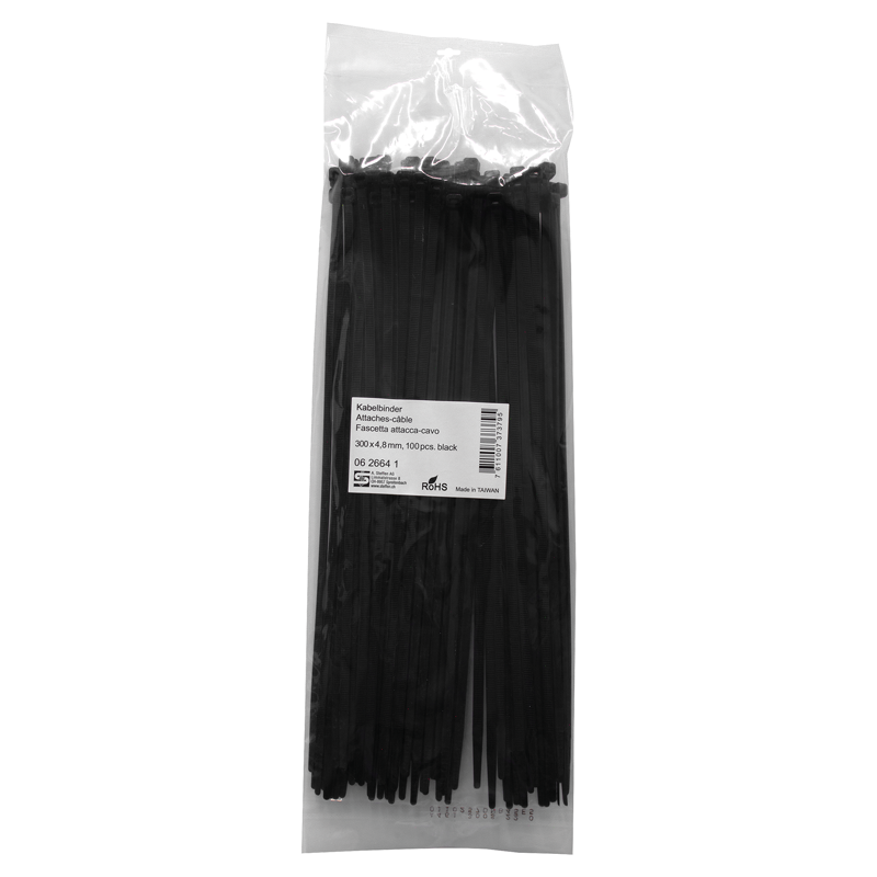 Fascette nera 300mm x 4.8mm