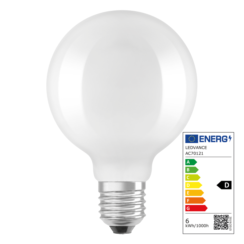 Osram LED Star Retrofit Classic Globe E27 240V 5.9W 806lm mat WW