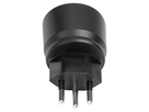 FIX Adapter Deutschland CEE7/7 - Schweiz T12 3-polig sw VPE 100 Stk.