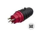 Stecker T25 IP55 anthrazitgrau/rot mit EAN