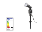 GardenLine Spot mit LED-Lampe 6W 400Lm 4000K mit Timer und Dämmerungs., 3m