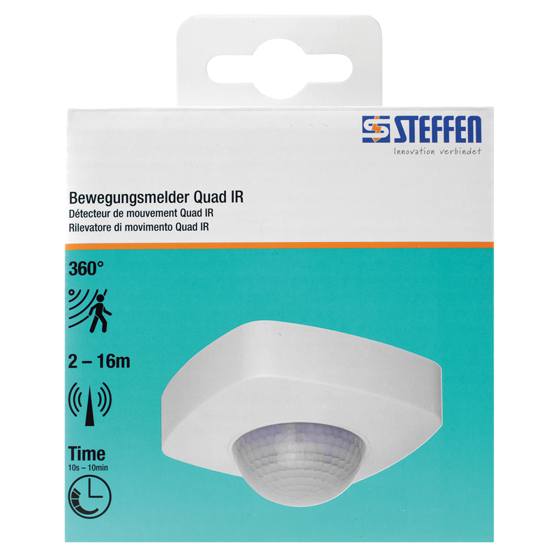 Rilevatore di movimento QUAD IR 360° (max. 2000W / LED max. 1000W) IP20 bi