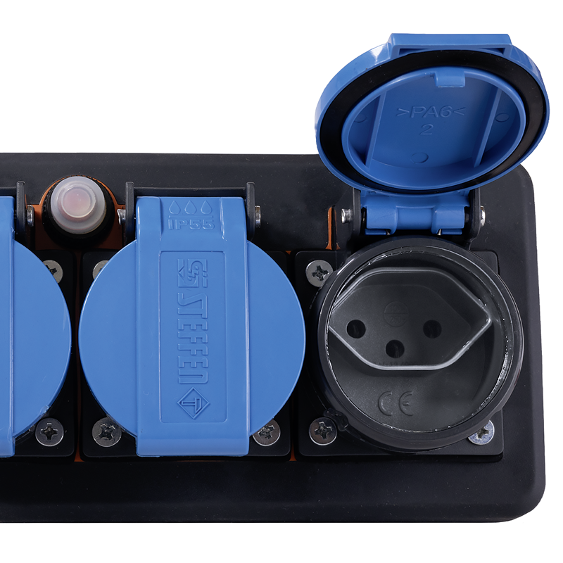 Presa multipla PROFESSIONAL 3xT13 GdV 3x1.5mm2 3m IP55 nr/bl