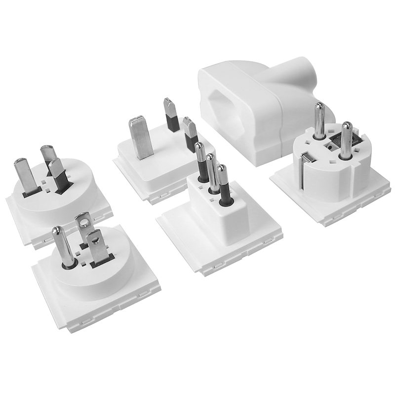 Reiseadapter-Set Schweiz - World 3-polig max. 6.3A mit Sicherung ws