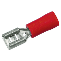 Cosse plate isolée 4.8x0.5mm (0.25-1.5mm2) rouge UE 6 pcs.