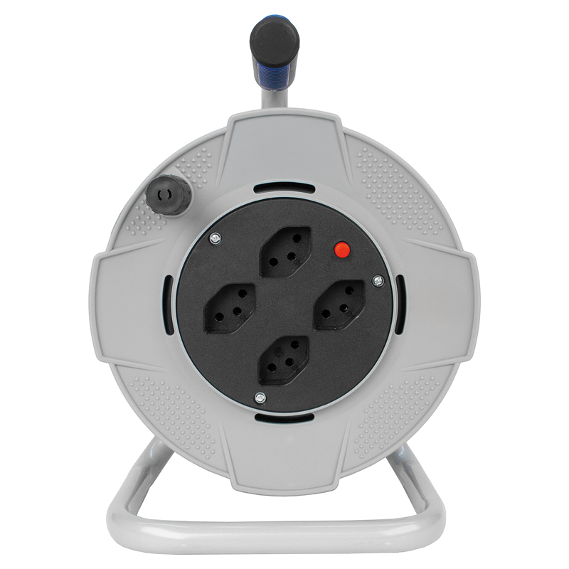 Avvolgicavo in plastica 4xT13 Td 3x1mm² 20m grigio/nero