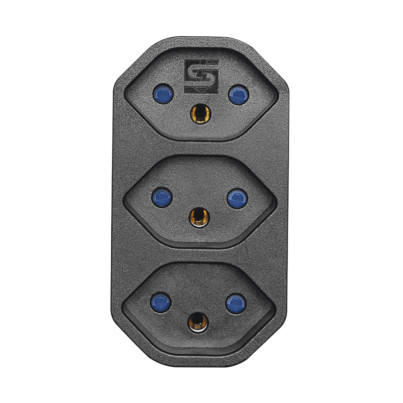 Mehrfachadapter MANTA 3xT13 drehbar 320° sw