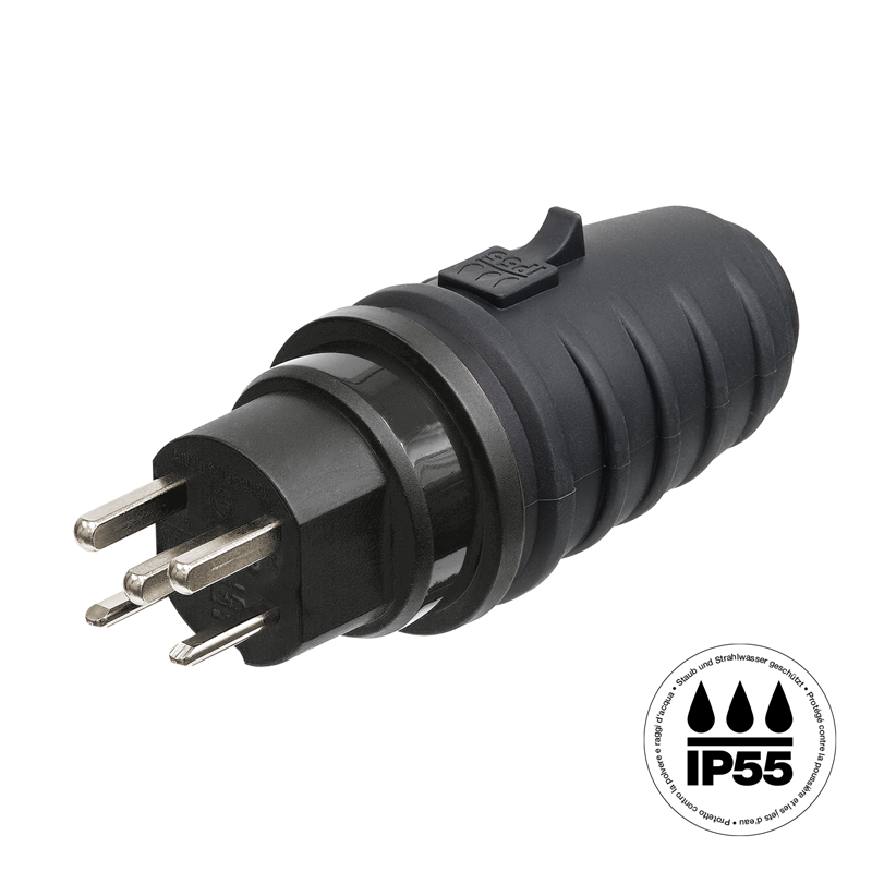 Stecker T25 IP55 schwarz