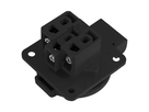 Einbausteckdose T13 IP20 Deckel schwarz