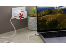 SKROSS Reiseadapter World + 2x USB, 3-polig, max. 4.8A, mit Sicherung, ws