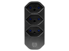 Mehrfachadapter MANTA 3xT13 + 1xUSB-C PD drehbar 320° sw
