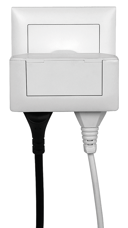 Adattatore multiplo OPPOSITE 2xT13 girevole 270° bi