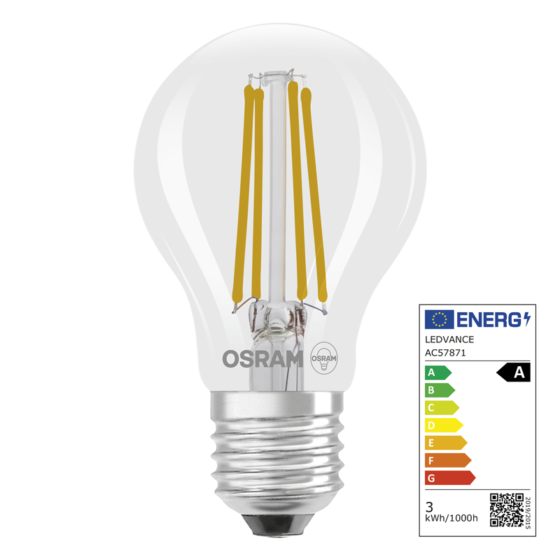 Osram LED Classic A E27 240V 2.2W 470lm WW