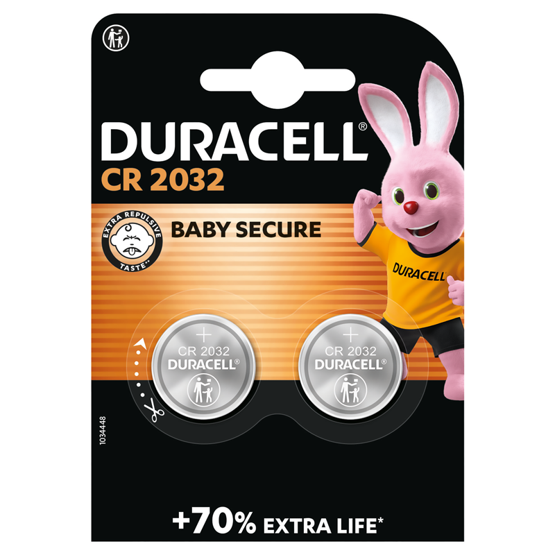 Duracell Electronics 3V CR2032 Lithium B2 Duopack