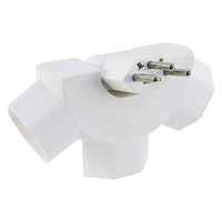 Adaptateur multiple PEACOCK 3xT13 inclinable à 180° bl