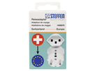 Reiseadapter Schweiz Typ 23 - Europa 3-polig max. 16A ws