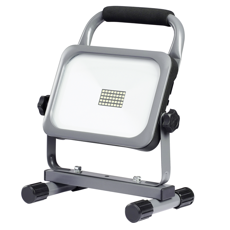 WORKLIGHT Projecteur LED à accu 30W avec poignée et support, gris