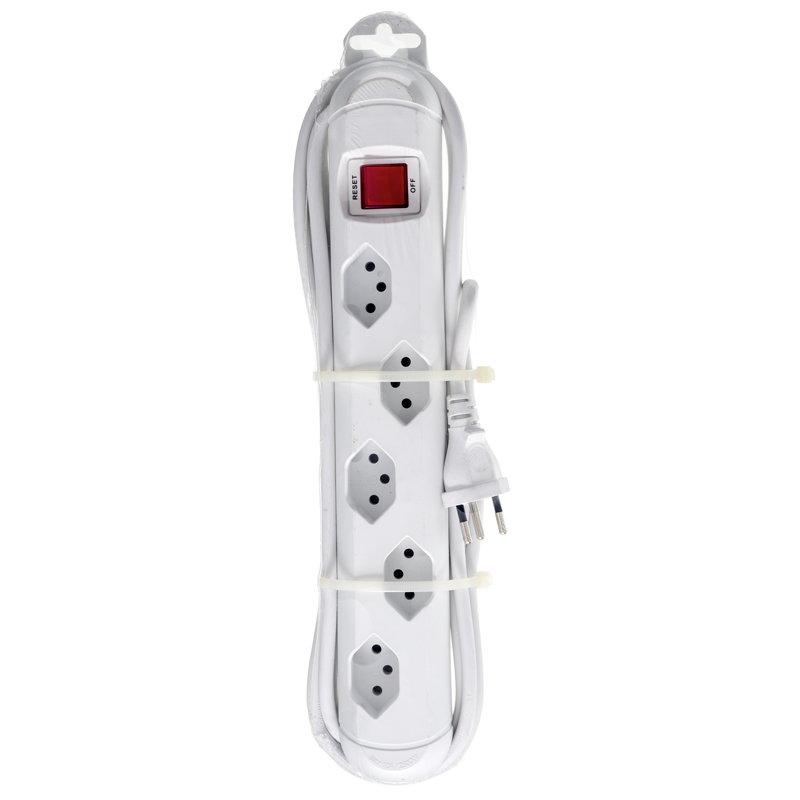 Presa multipla STRONG 5xT13 3m con interruttore e magneti bi
