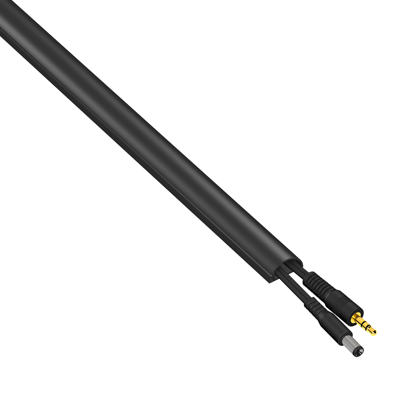 Goulotte de câblage semi-circulaire D-Line 20x10mm 2m noir