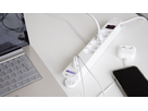 Steckdosenleiste VARIABL 6xT13 + 1xUSB-A + 1xUSB-C PD 18W 3m mit Schalter ws