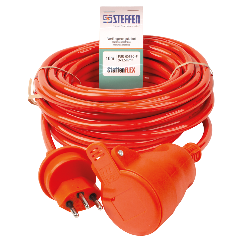 SteffenFLEX Verlängerungskabel PUR 3x1.5mm2 10m T13 IP55 or