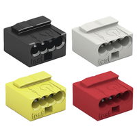 WAGO Steckklemme MICRO 4x 0.6-0.8mm² 5x gr, 5x rt, 5x gb, 5x ws, VPE 20 Stk.