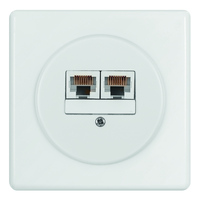 BASICO Presa da inc. 2xRJ45 4 poli non schermata bi