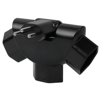 Mehrfachadapter PEACOCK 3xT13 kippbar 180° sw