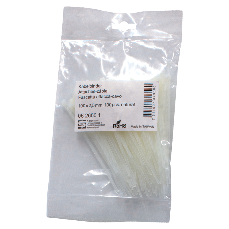 Fascette naturale 100mm x 2.5mm