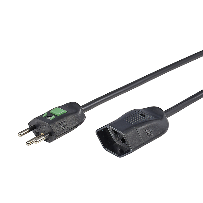 Verlängerungskabel Td 3x1.5mm2 10m T12-T13 sw