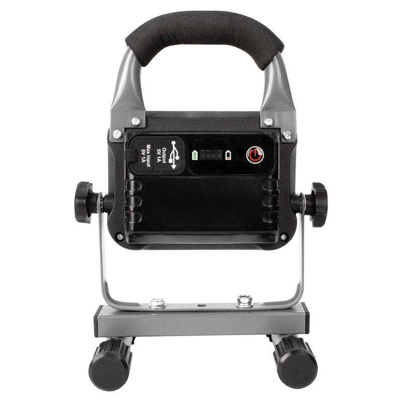 WORKLIGHT Projecteur LED à accu 15W avec poignée et support, gris